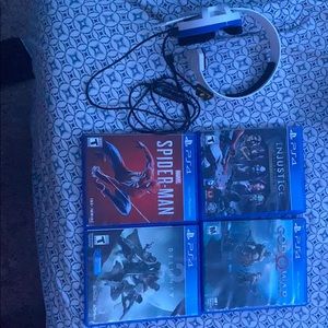 4 ps4 games and headset
